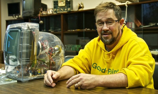 Robin Ingenthron made a deal with his wife: She should accept an offer to teach at Middlebury College and he would start an electronic waste business in Vermont. Photo by Dirk Van Susteren