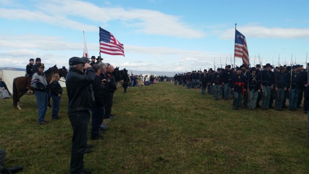 Re-enactors at the commemoration of the 150th anniversary of the Civil War's Battle of Cedar Creek. Photo courtesy Joe Benning