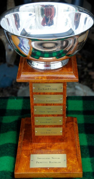 Smugglers Notch Primitive Biathlon trophy