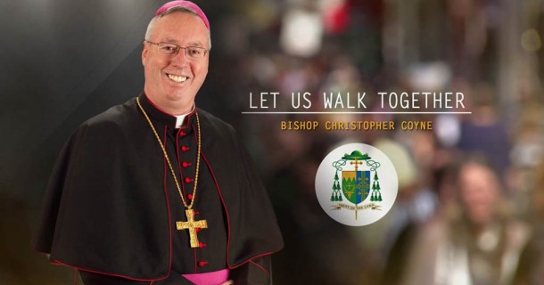 Vermont Catholic Bishop Christopher Coyne as pictured on the homepage of his website, bishopcoyne.org. 