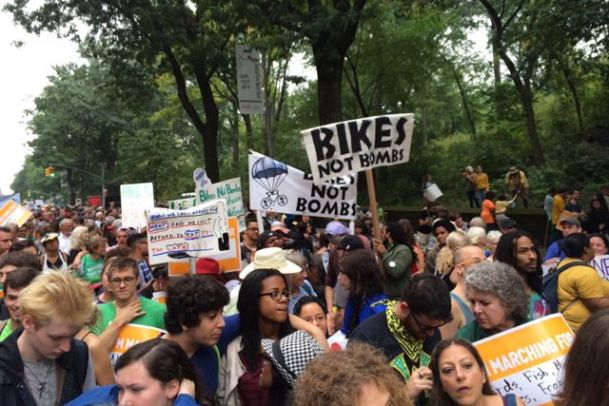 NYC Climate march, Sept. 21, 2014. Photo by Don Hooper