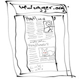 The original design composition for VTDigger. Drawn by Josh Larkin in early 2009.