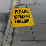 Funeral signs along Barre Street in Montpelier. VTD/Josh Larkin