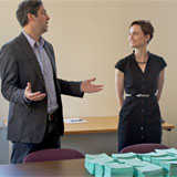 Department of Public Service Commissioner Elizabeth Miller met with VPIRG leaders and canvassers on Thursday. VTD/Taylor Dobbs