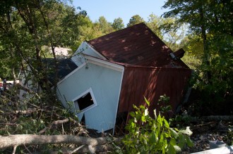 The view of Jon Graham's house from Route 100 in Rochester. VTD/Josh Larkin