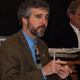 Commissioners Patrick Berry, left, and David Mears speaking at the Statehouse on Tuesday. VTD/Josh Larkin