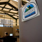 A Deparment of Forests, Parks and Recreation employee at work in ANR's new Fayston location. VTD/Josh Larkin