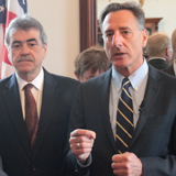 Commissioner of Education Armando Vilaseca with Governor Peter Shumlin