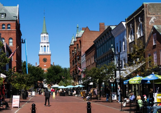 The Church Street Marketplace in Burlington. Photo by Roger Crowley/for VTDigger