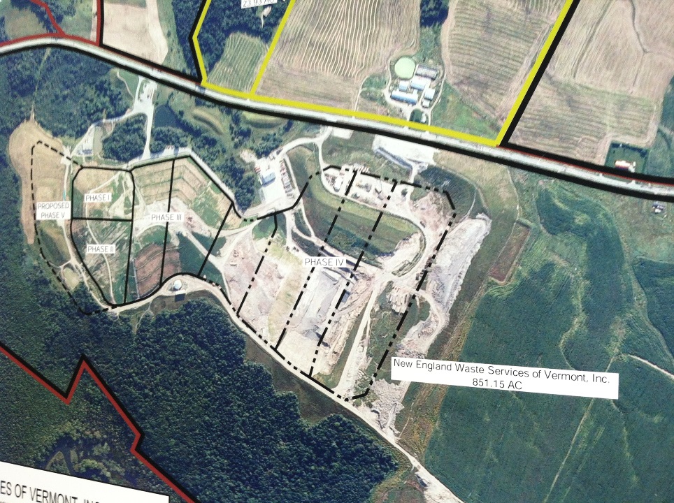Layout of the Coventry Landfill. Photo by Hilary Niles/VTDigger