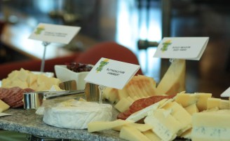 A Sodexo display of local food at Vermont Technical College in 2014. Photo by John Herrick/VTDigger