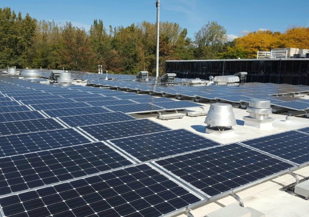 BED rooftop solar array