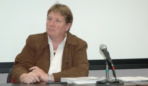 Burlington City Attorney Eileen Blackwood, listens to concerns at a public forum. Photo by Morgan True / VTDigger.