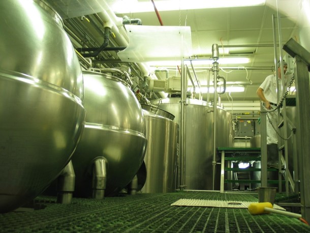 Milk tanks at Cabot