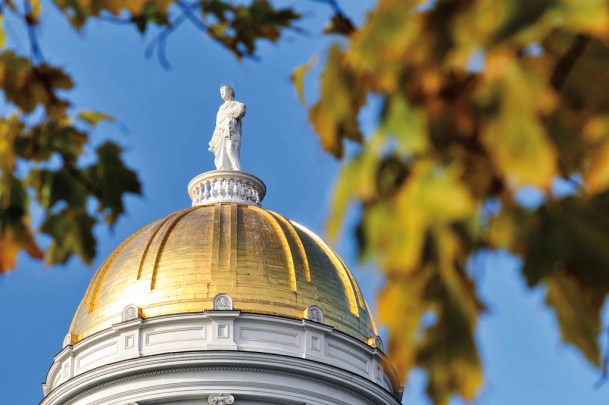 Golden dome of Vermont State House