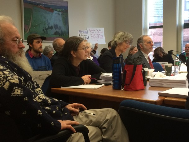 Testimony at Public Service Board hearing on Vermont Gas pipeline. VTDigger Photo Mike Polhamus.