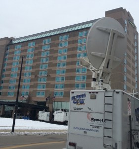 The Radisson in downtown Manchester. VTDigger photo by Mark Johnson. 