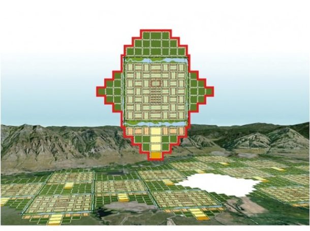 NewVistas rendering of Joseph Smith's "Plat of Zion"