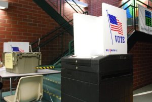 Voting under way in Duxbury. Photo by Elizabeth Hewitt/VTDigger