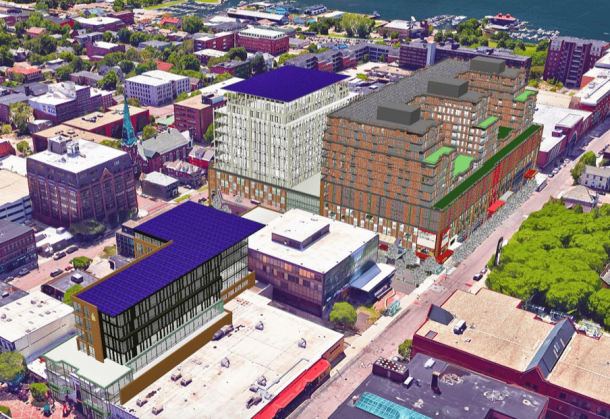 Conceptual rendering of the proposed Burlington Town Center redevelopment. Source: City of Burlington