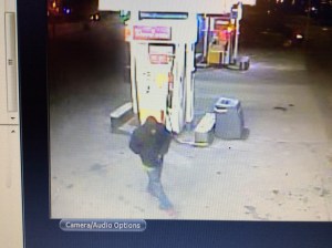 Security camera images released by the Burlington Police show the suspect in a robbery at the Champlain Farms on Main Street.