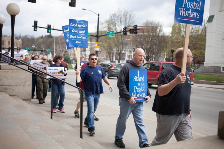 Postal workers picket Barre post office VTDigger