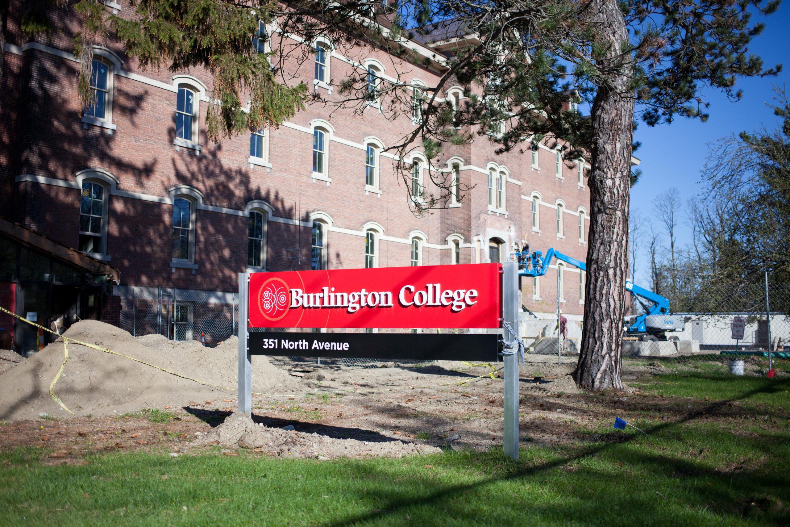 Burlington College sign