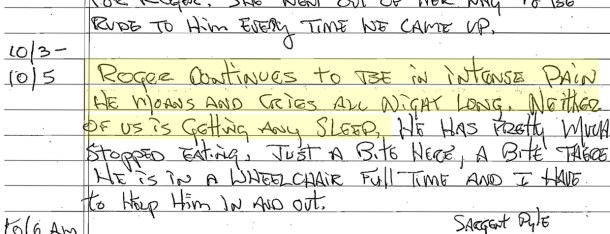 Brown diary 3 - "Roger continues.."