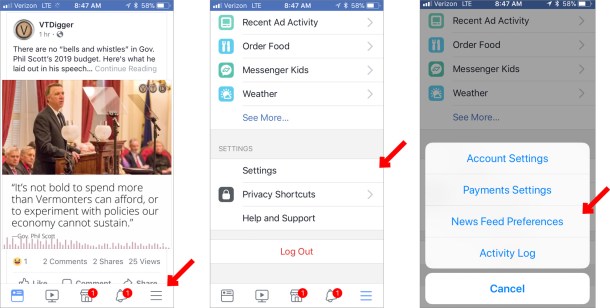 Facebook mobile screenshot