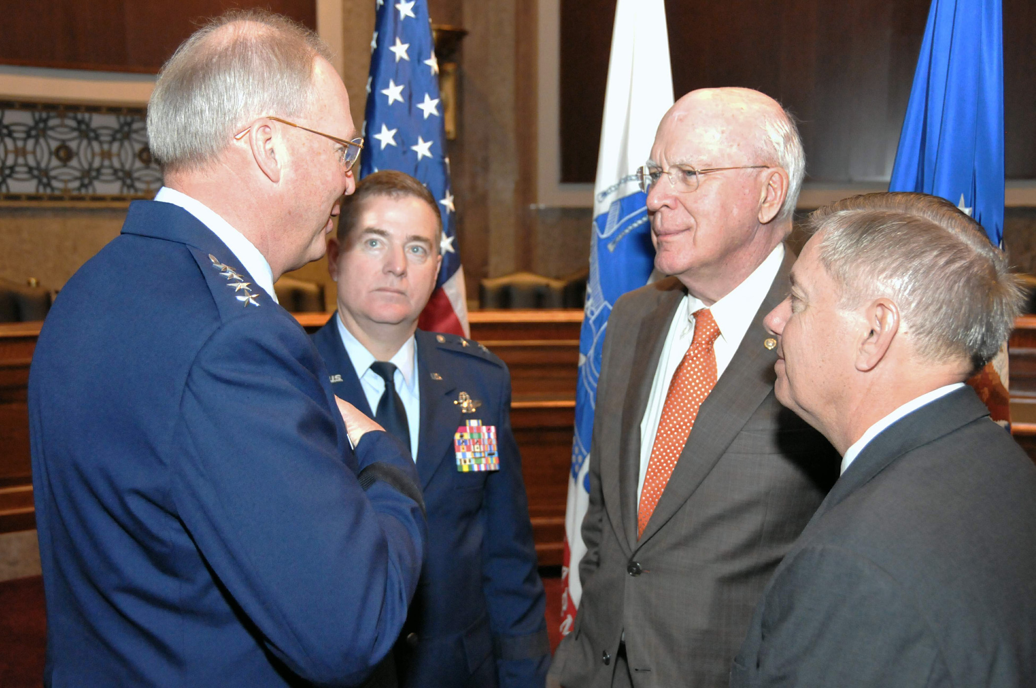 Sen. Leahy meets generals