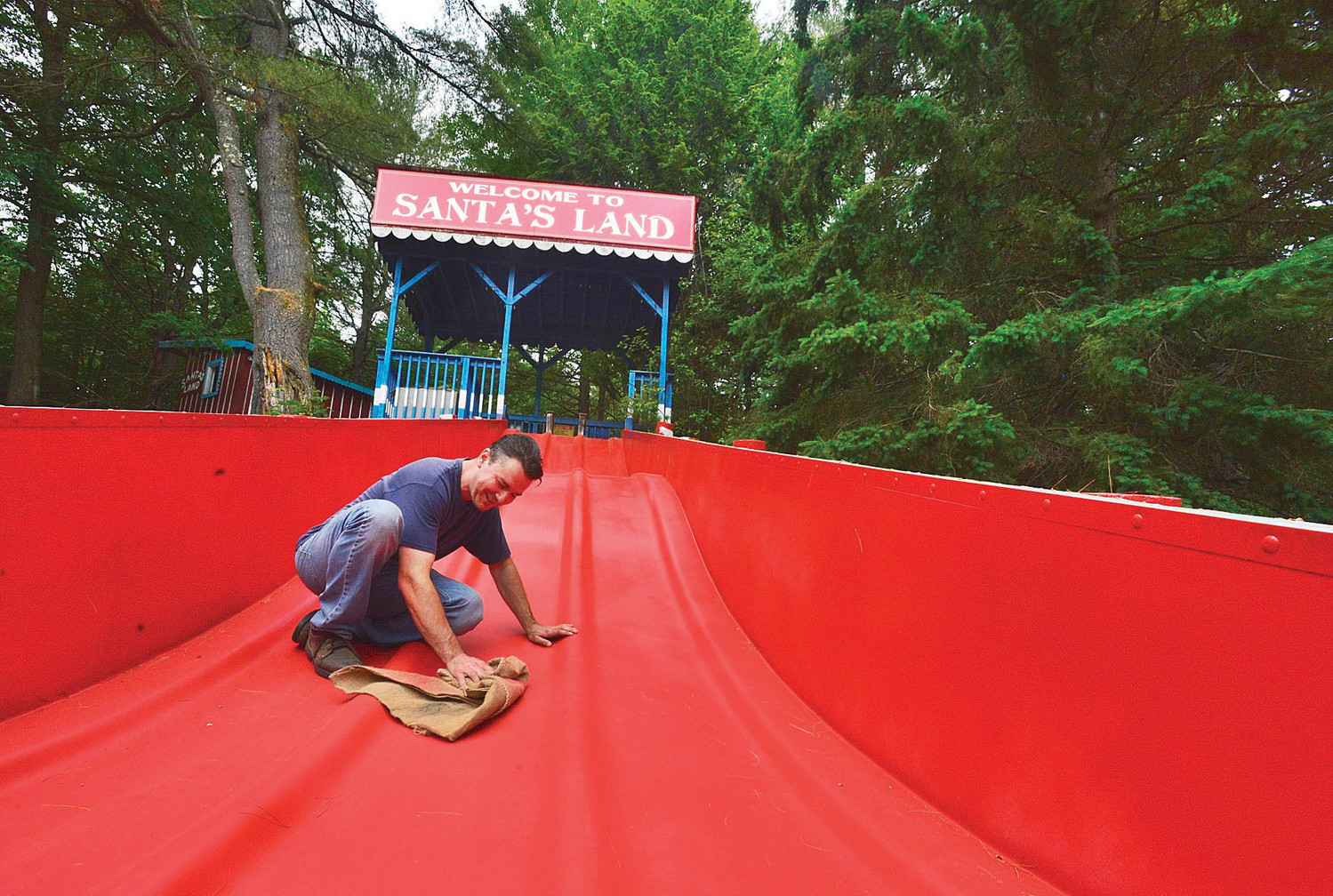 Santa’s Land owner polishes the slide