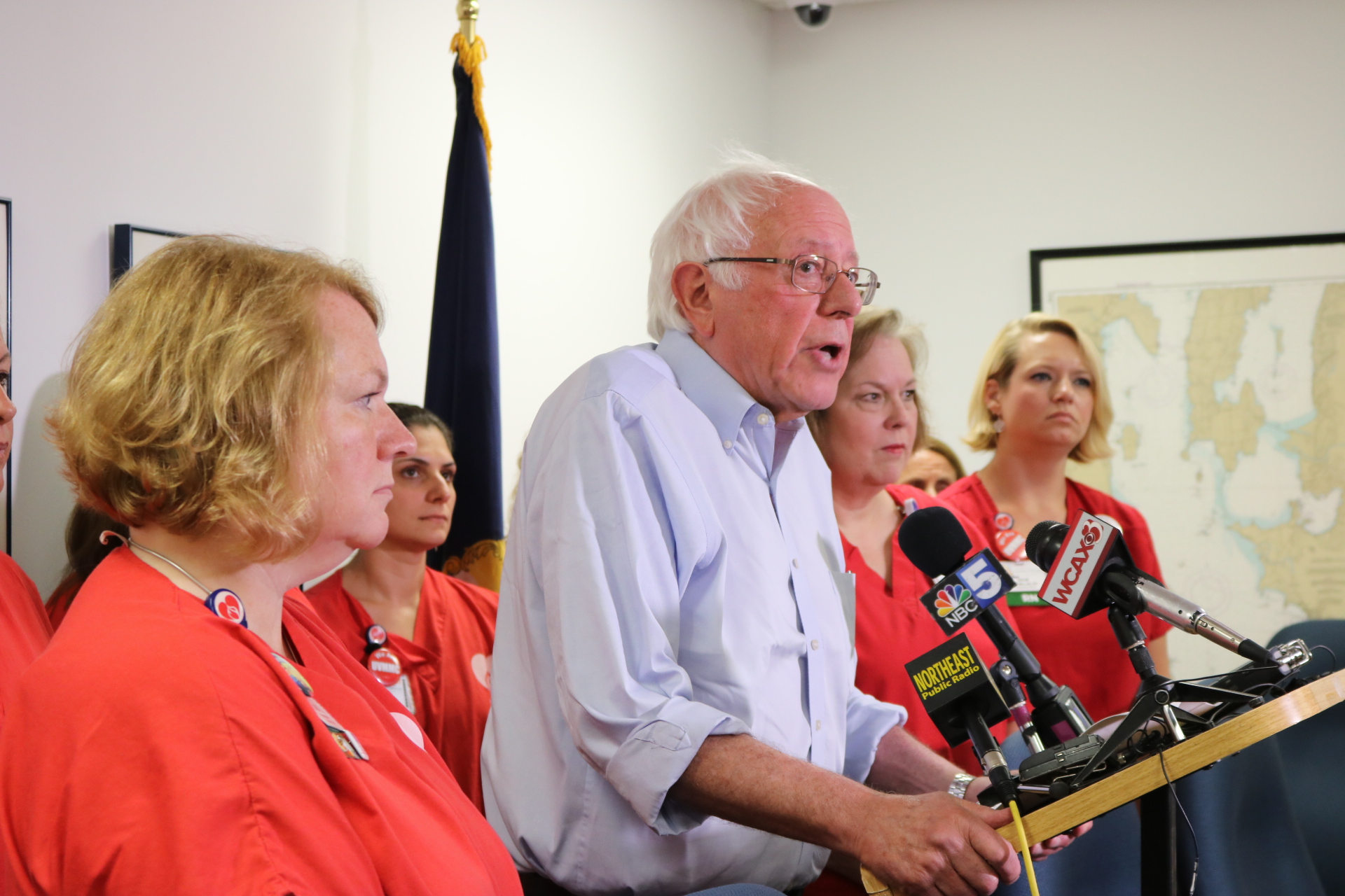 Bernie Sanders with UVM nurses