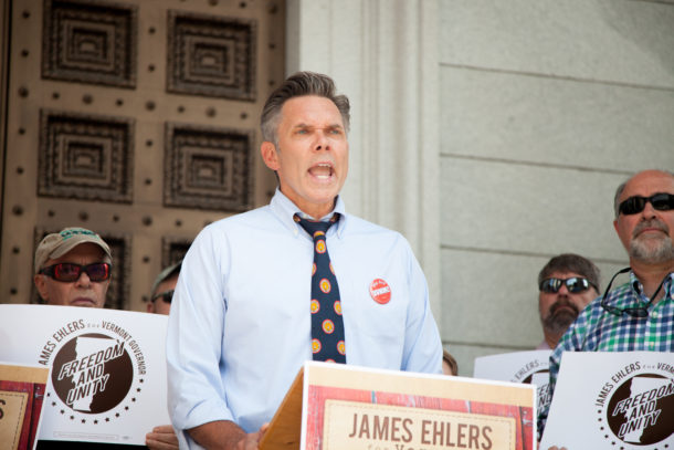 James Ehlers speaks at the Statehouse