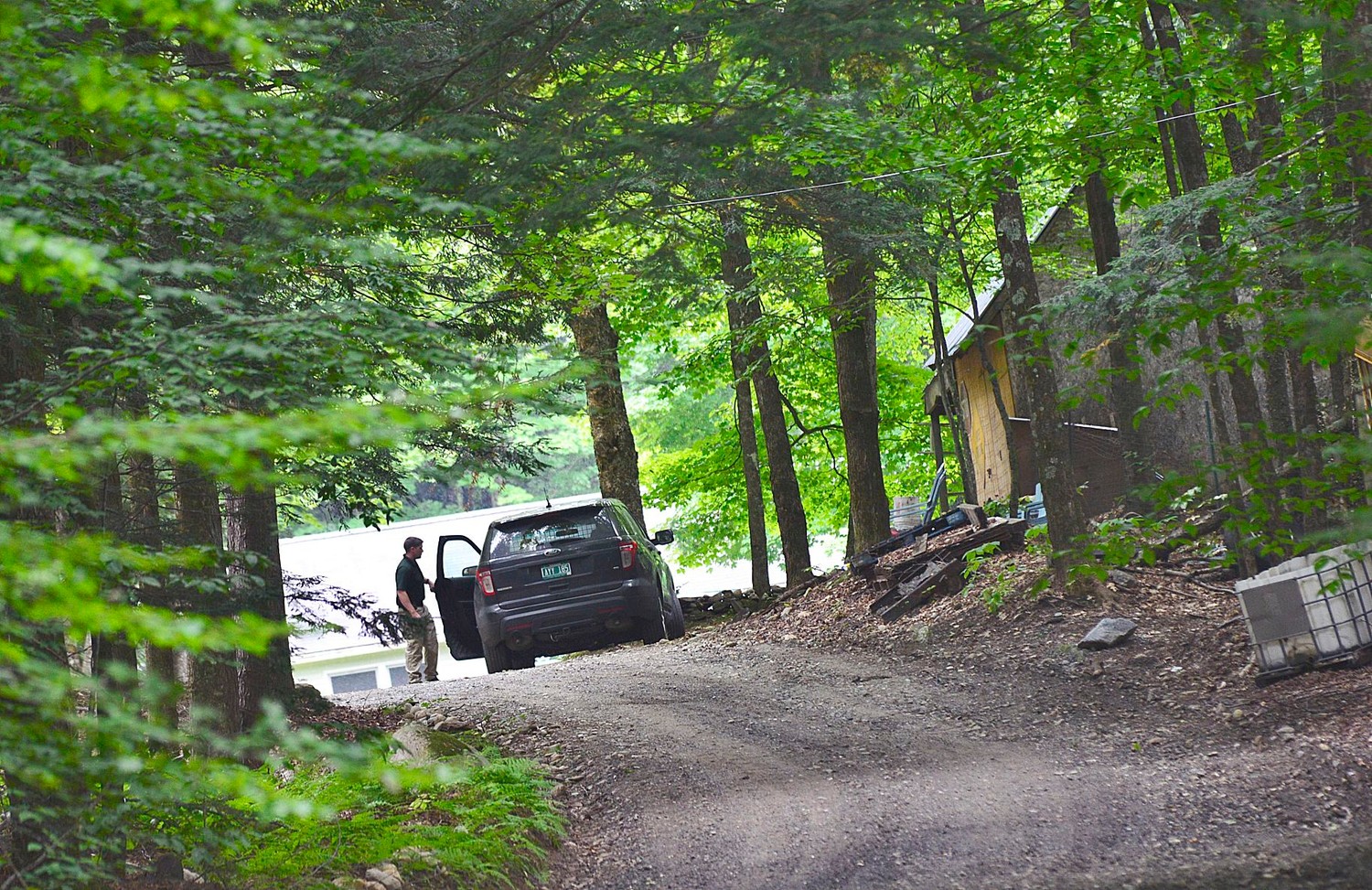 Police investigate a shooting incident