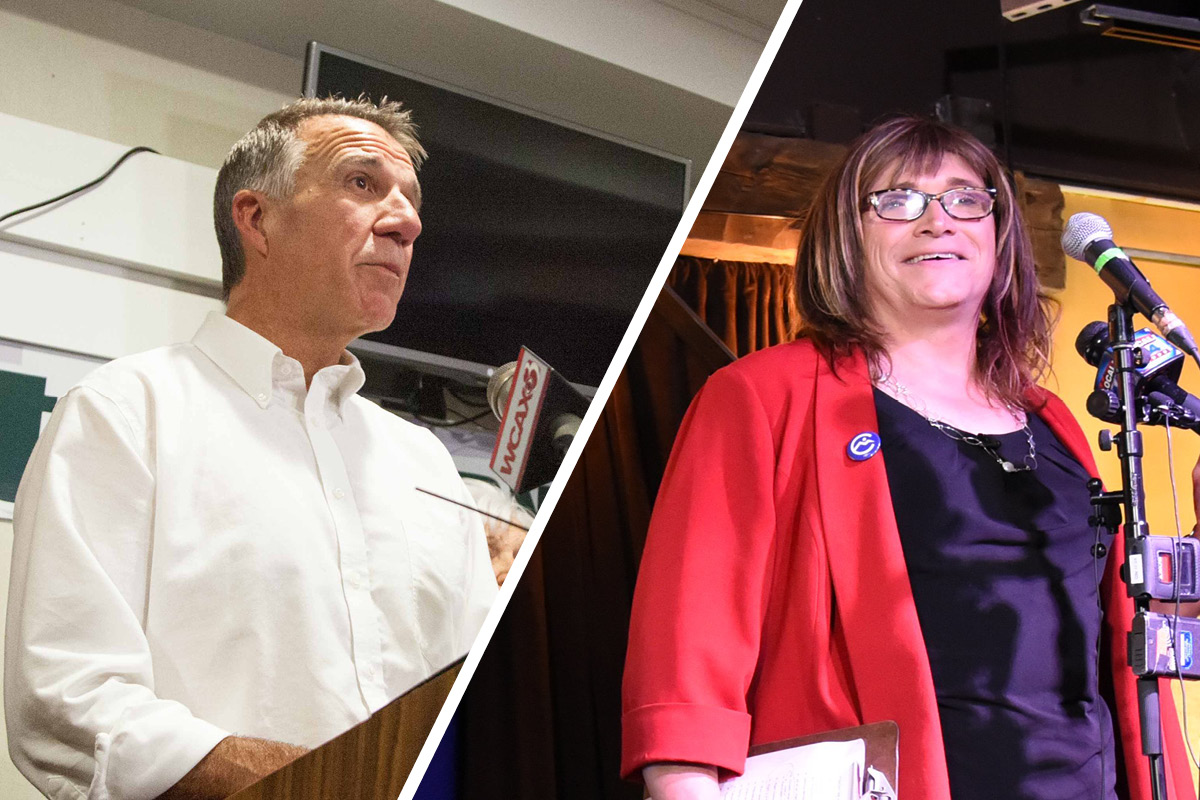 Phil Scott and Christine Hallquist