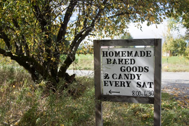Amish farmstand sign