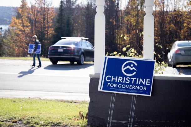 Christine Hallquist signs