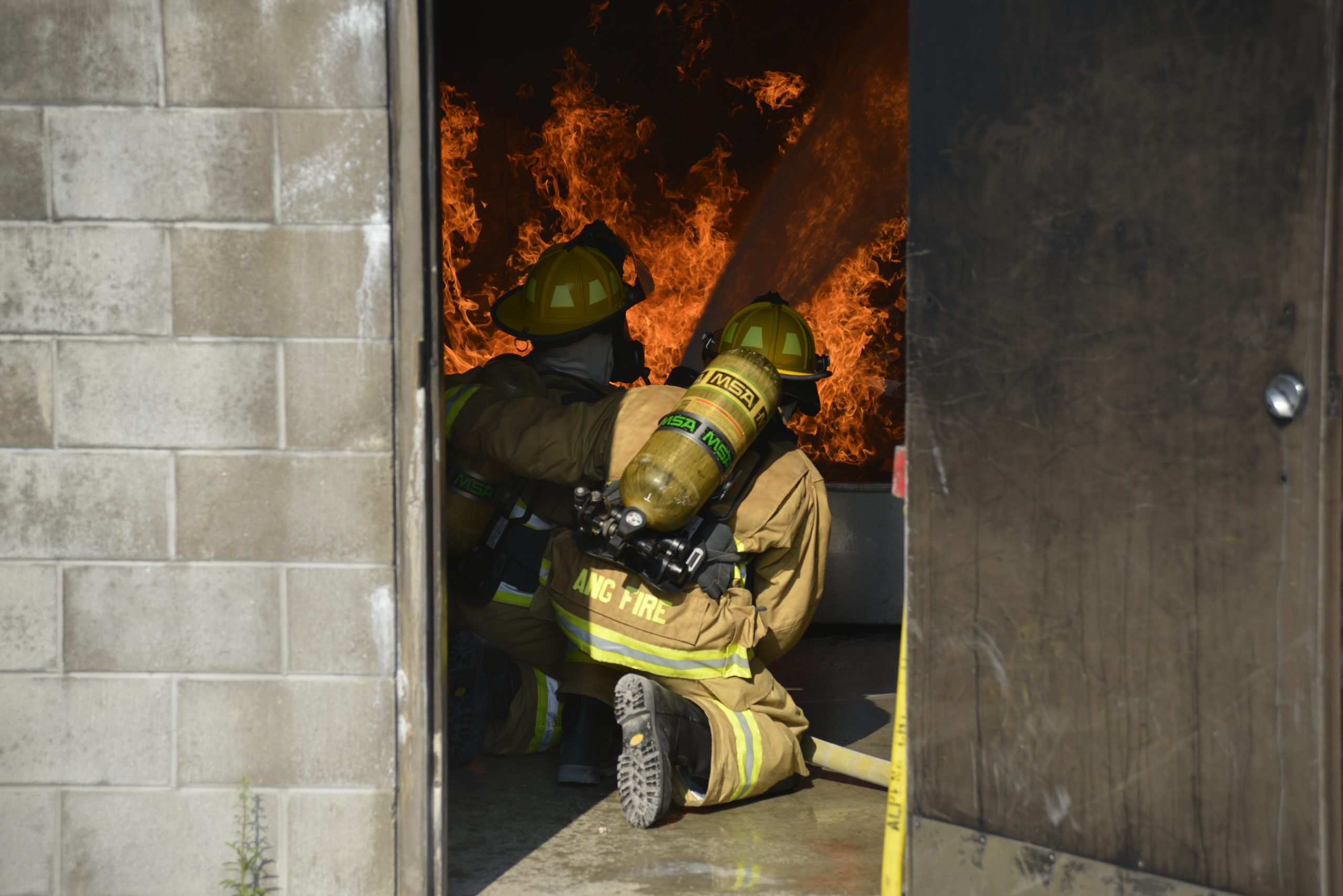 Vermont Air National Guard Fire Department trains