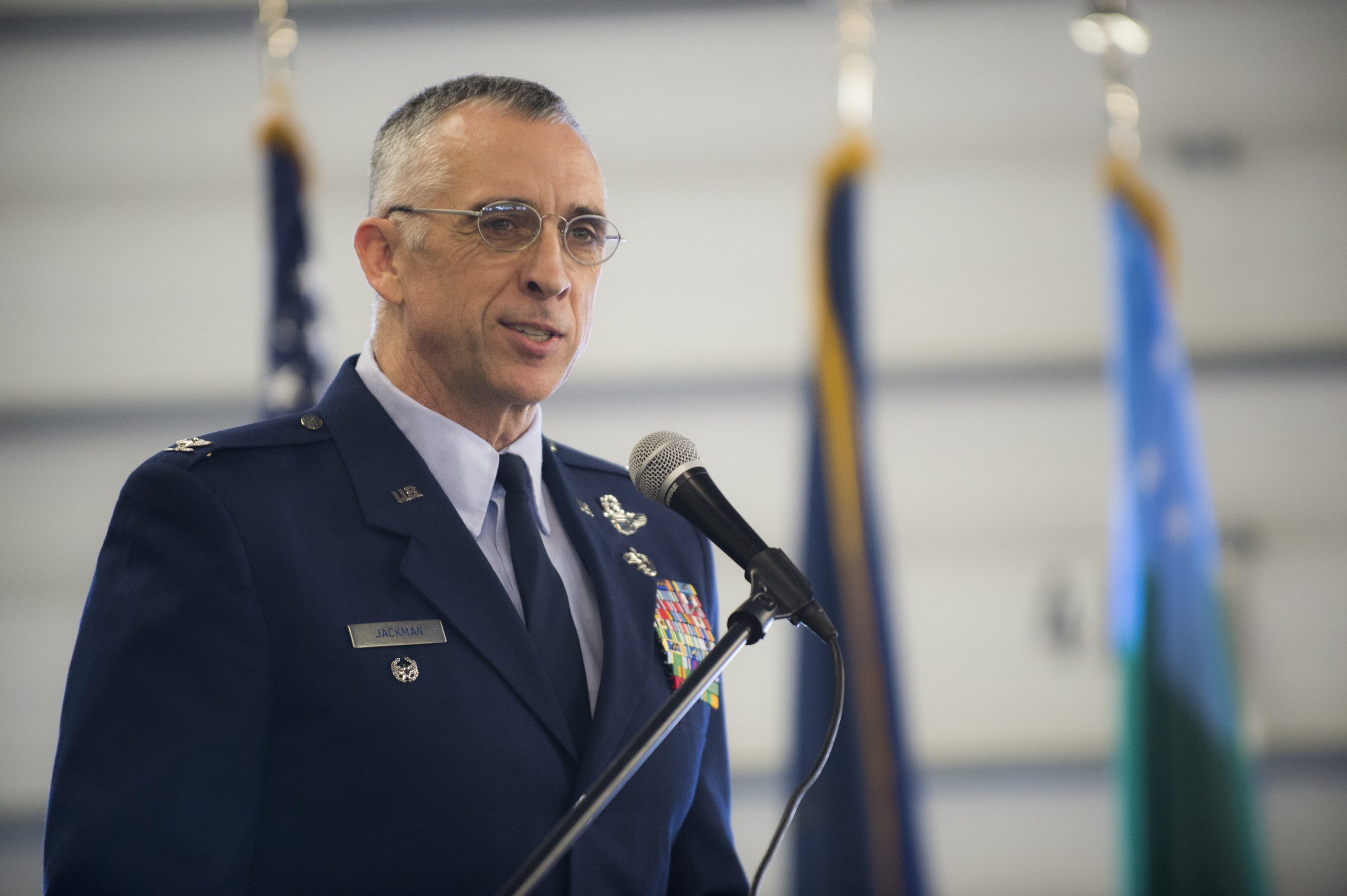 Col. Thomas W. Jackman Jr. accepts command of the 158th Fighter Wing