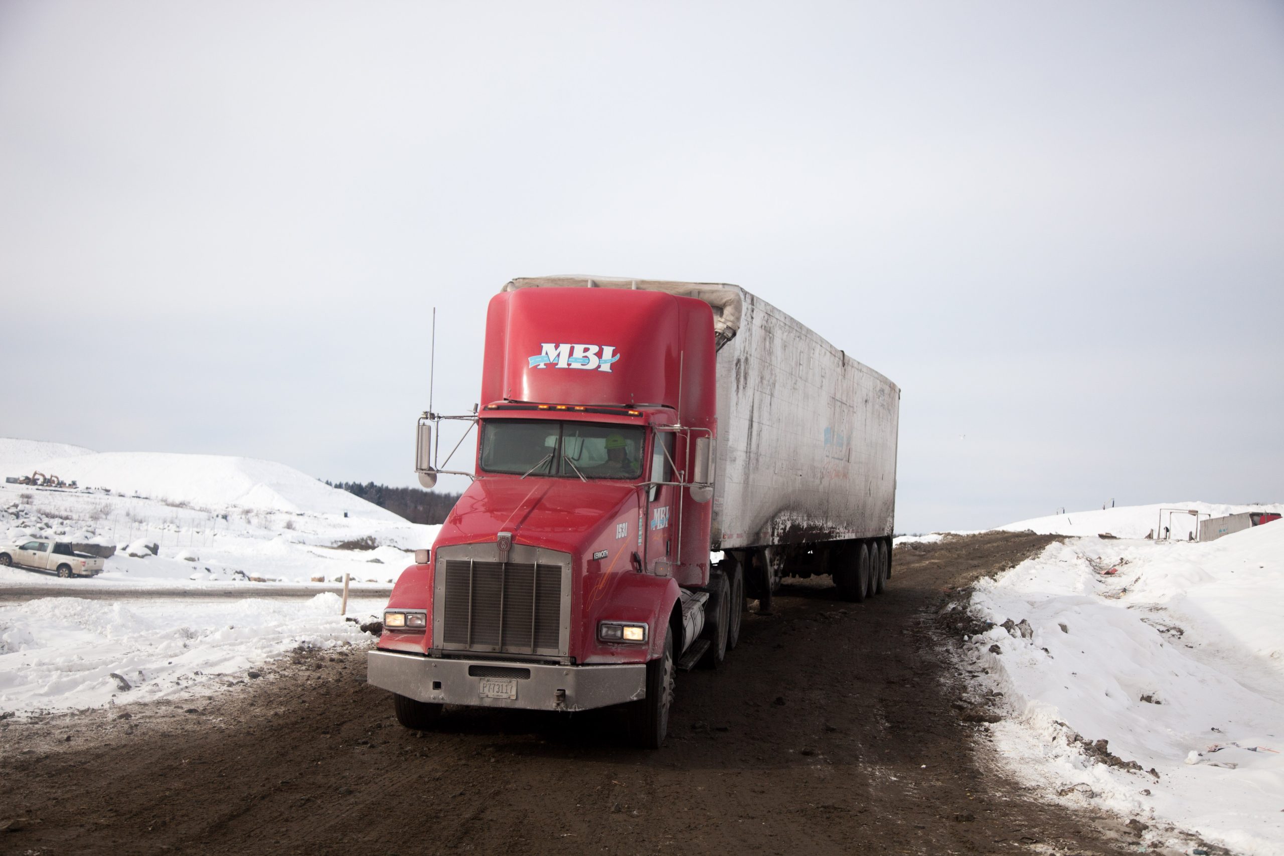 Truck in landfill