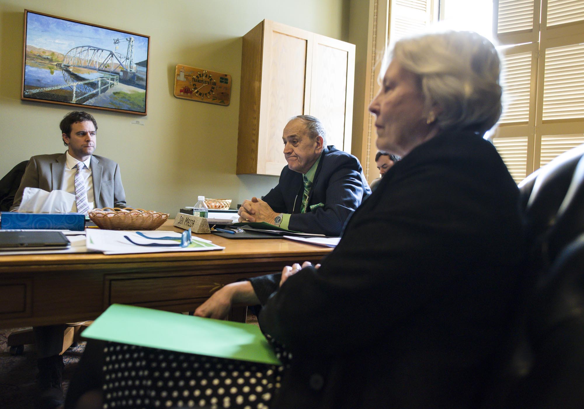 Members of the Senate Transportation Committee.