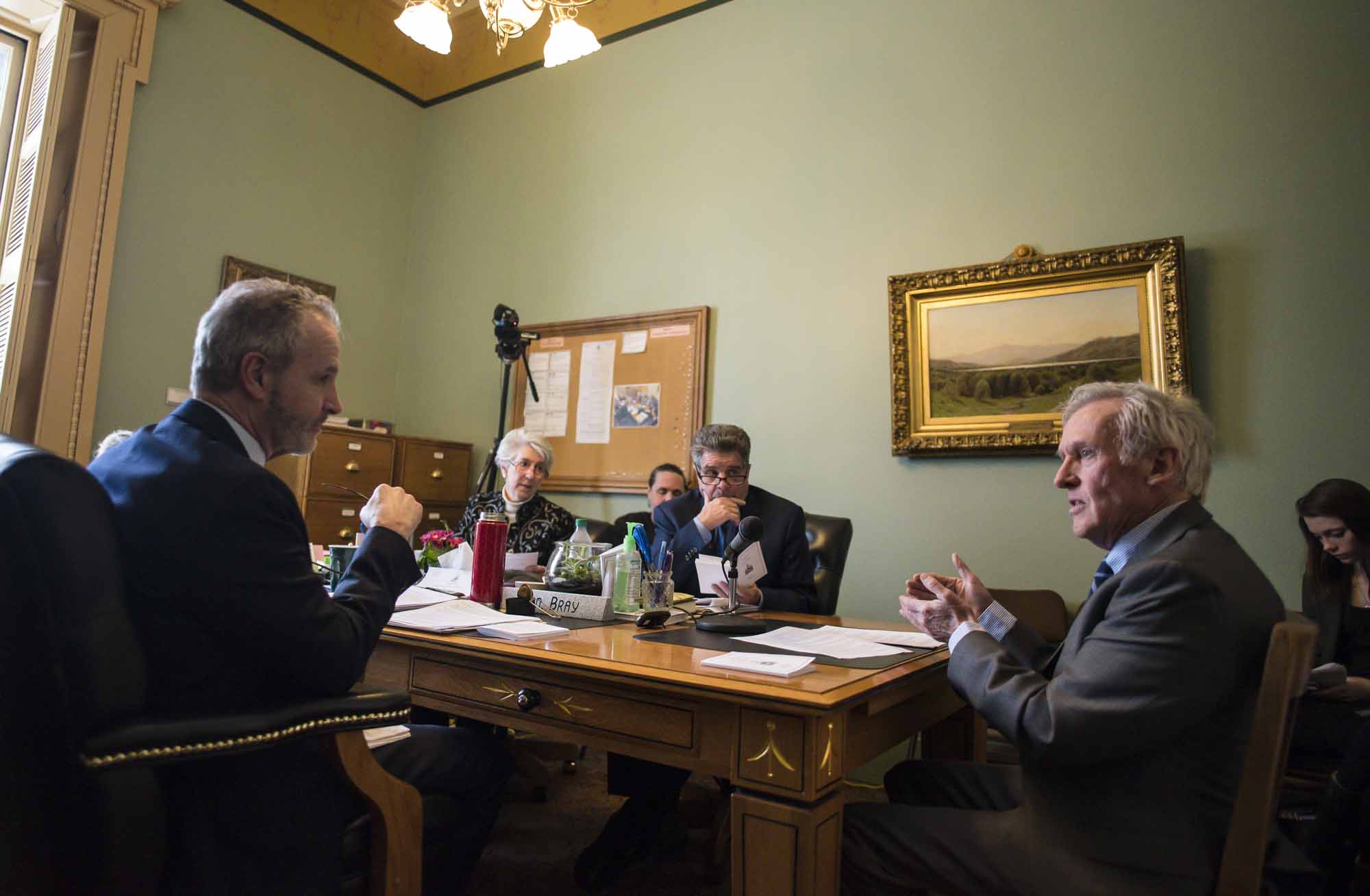 Law professor Peter Teachout testifies about an amendment to remove references to slavery from the Vermont Constitution