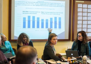 Devon Green of the Vermont Association of Hospitals and Health Systems discusses the budget of the Green Mountain Care Board before the House Health Care Committee