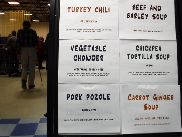 The lunch menu at Putney's town meeting