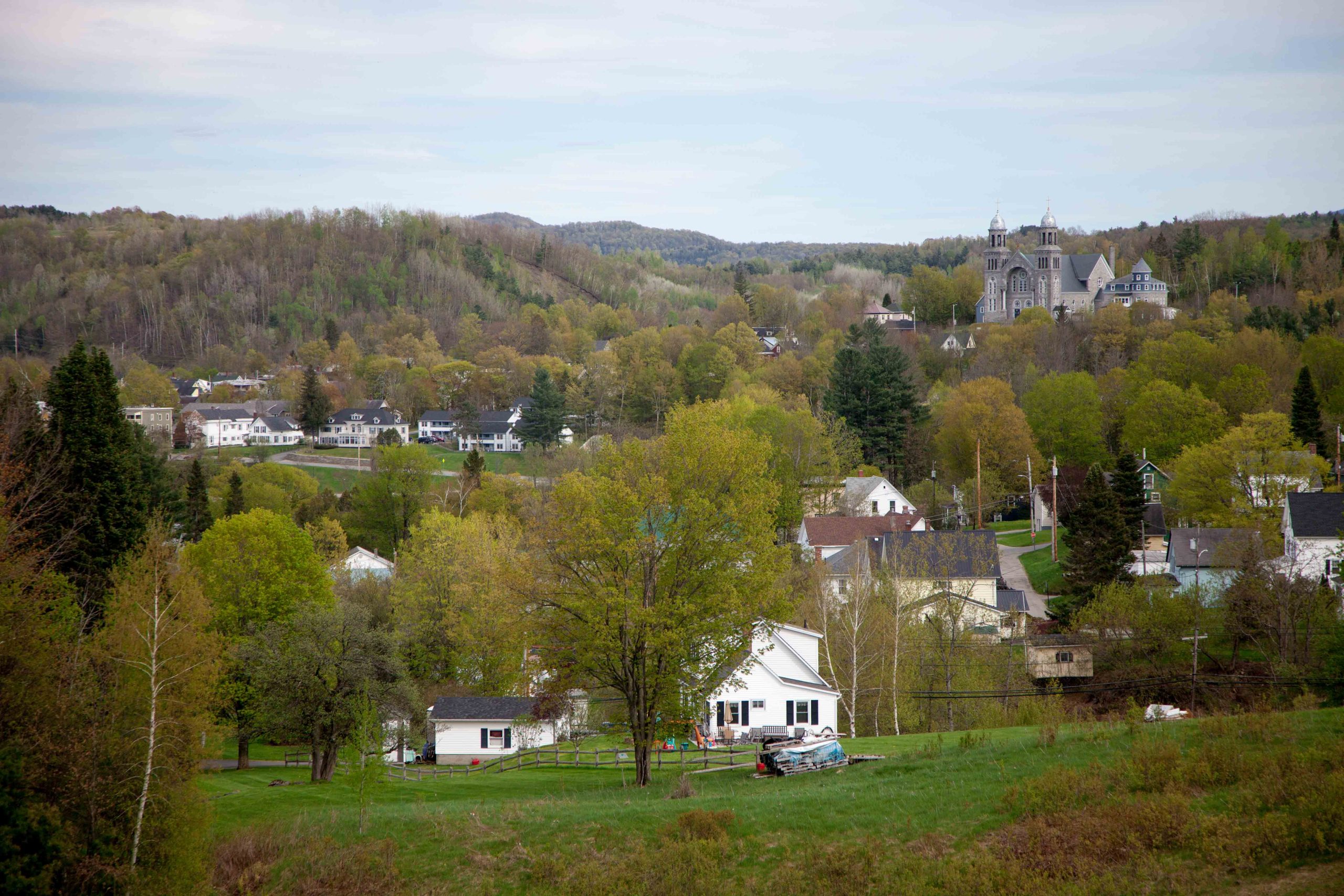 Newport landscape with church