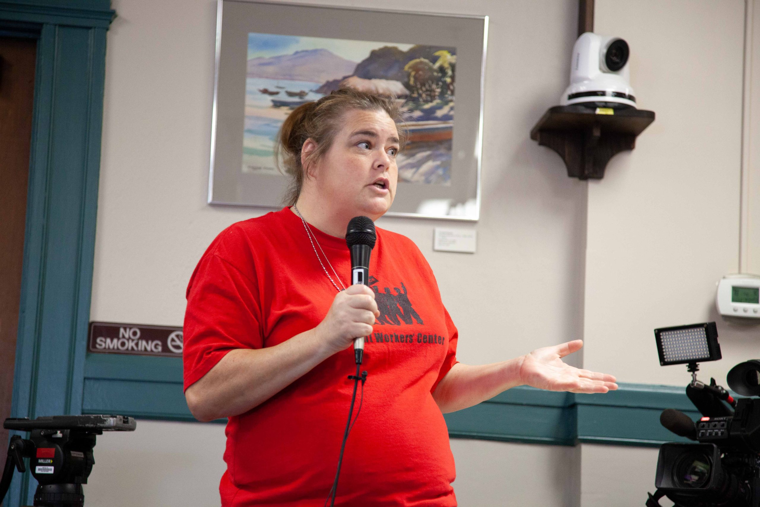 Christine Smith at microphone