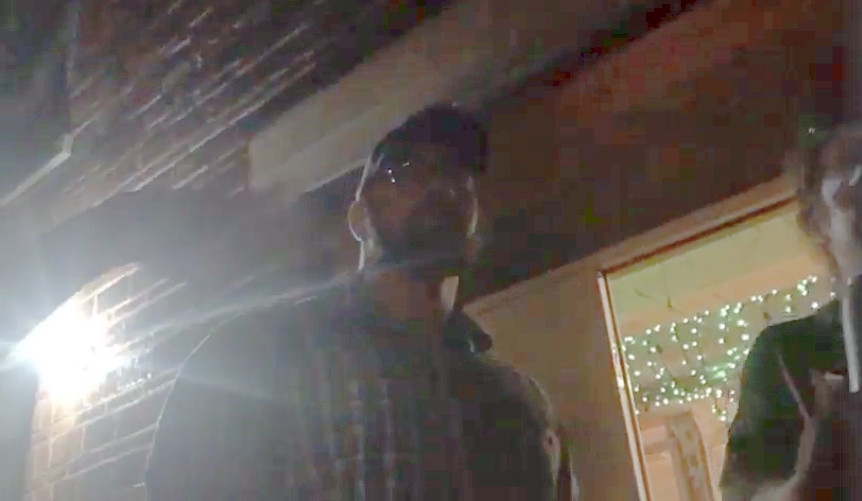 Max Misch in a video apparently taken in recent days at a bar in New York. His terms of release on guns charges include remaining in Bennington County.