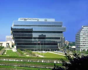 Purdue's headquarters are housed in One Stamford Forum in Stamford, Connecticut, seen here in 2010. Photo via WikiMedia Commons