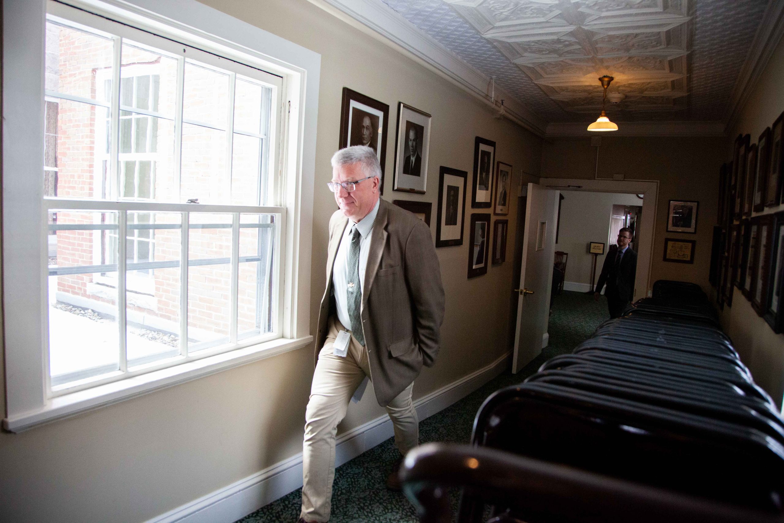 Tom Stevens entering House chamber