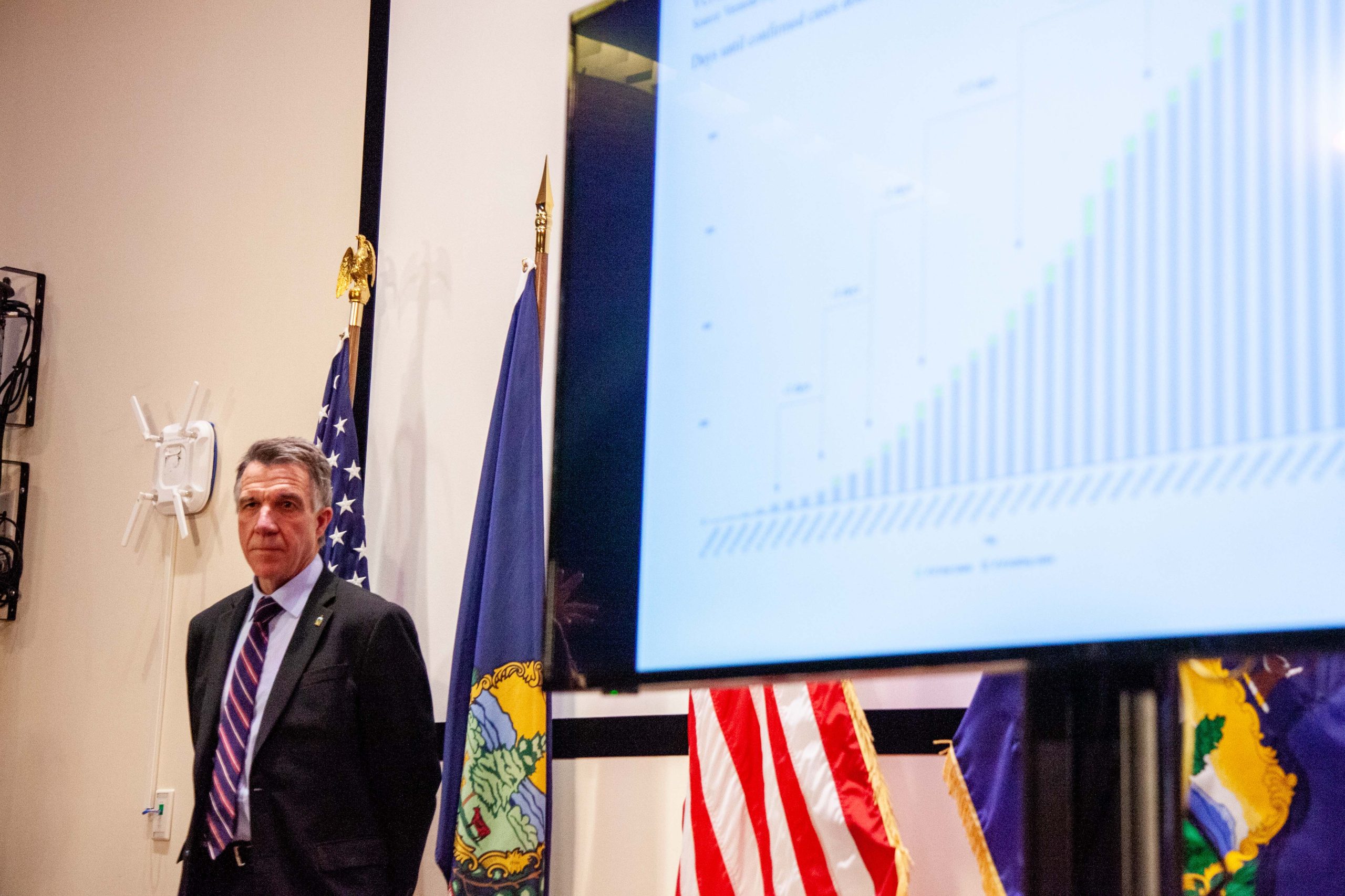 Phil Scott with chart